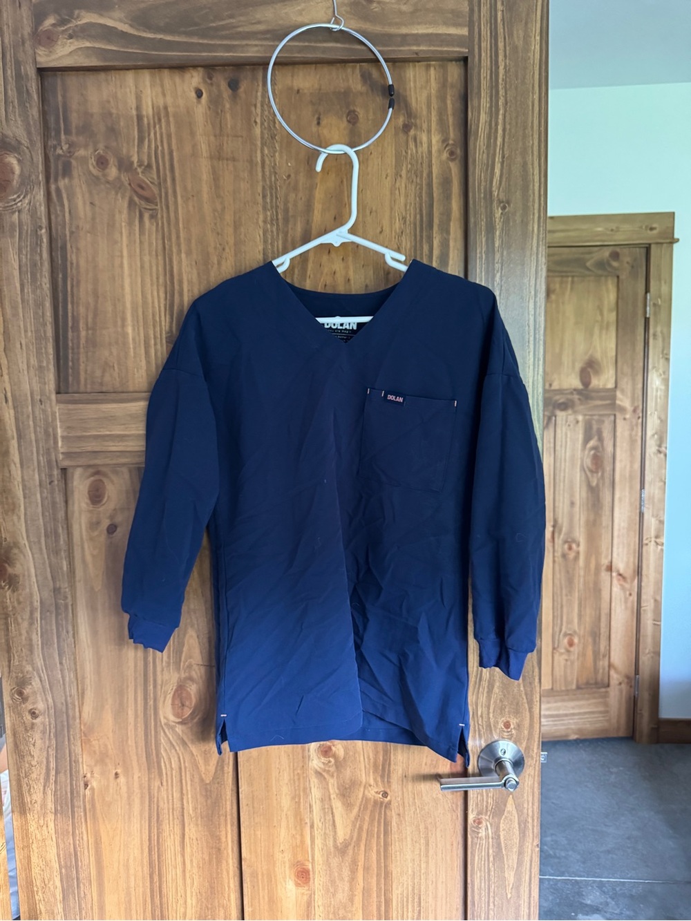 Dolan Navy Blue V-Neck Scrub Top - Picture 3 of 3